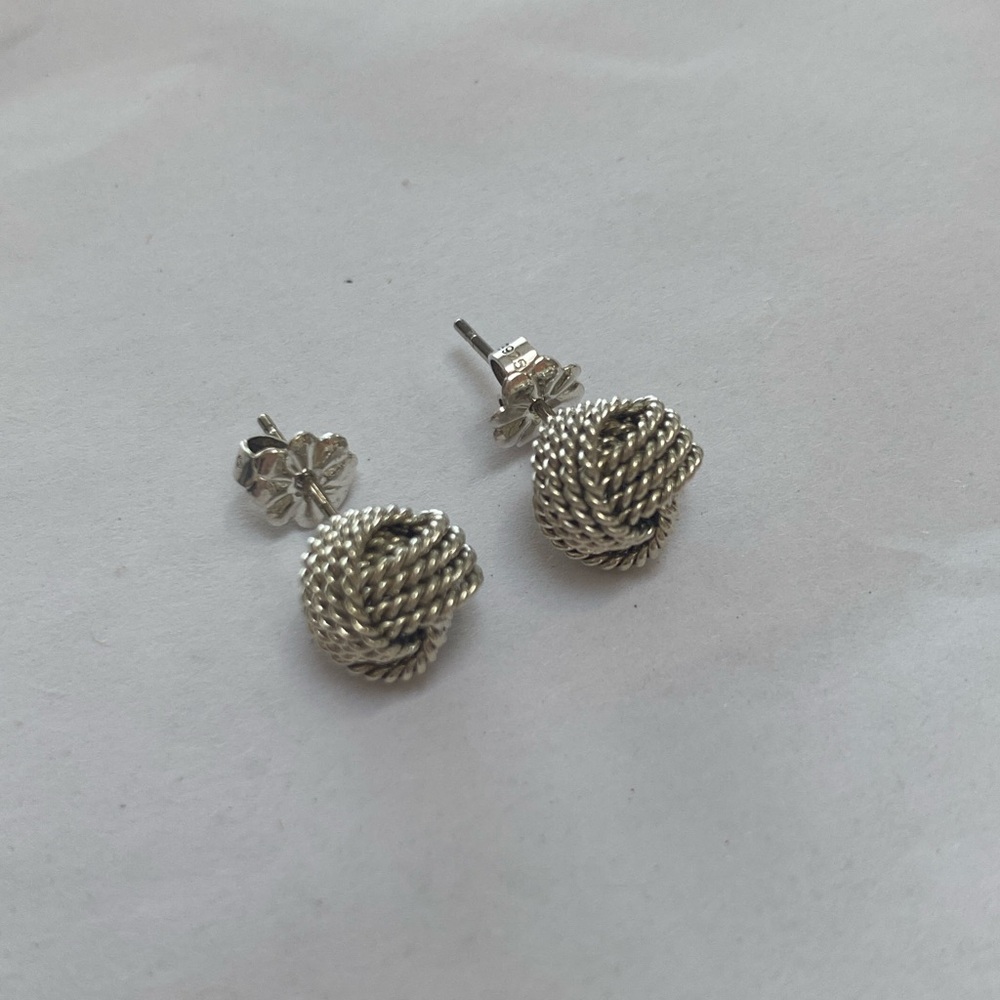 Tiffany Twist Knot Earrings, Sterling Silver